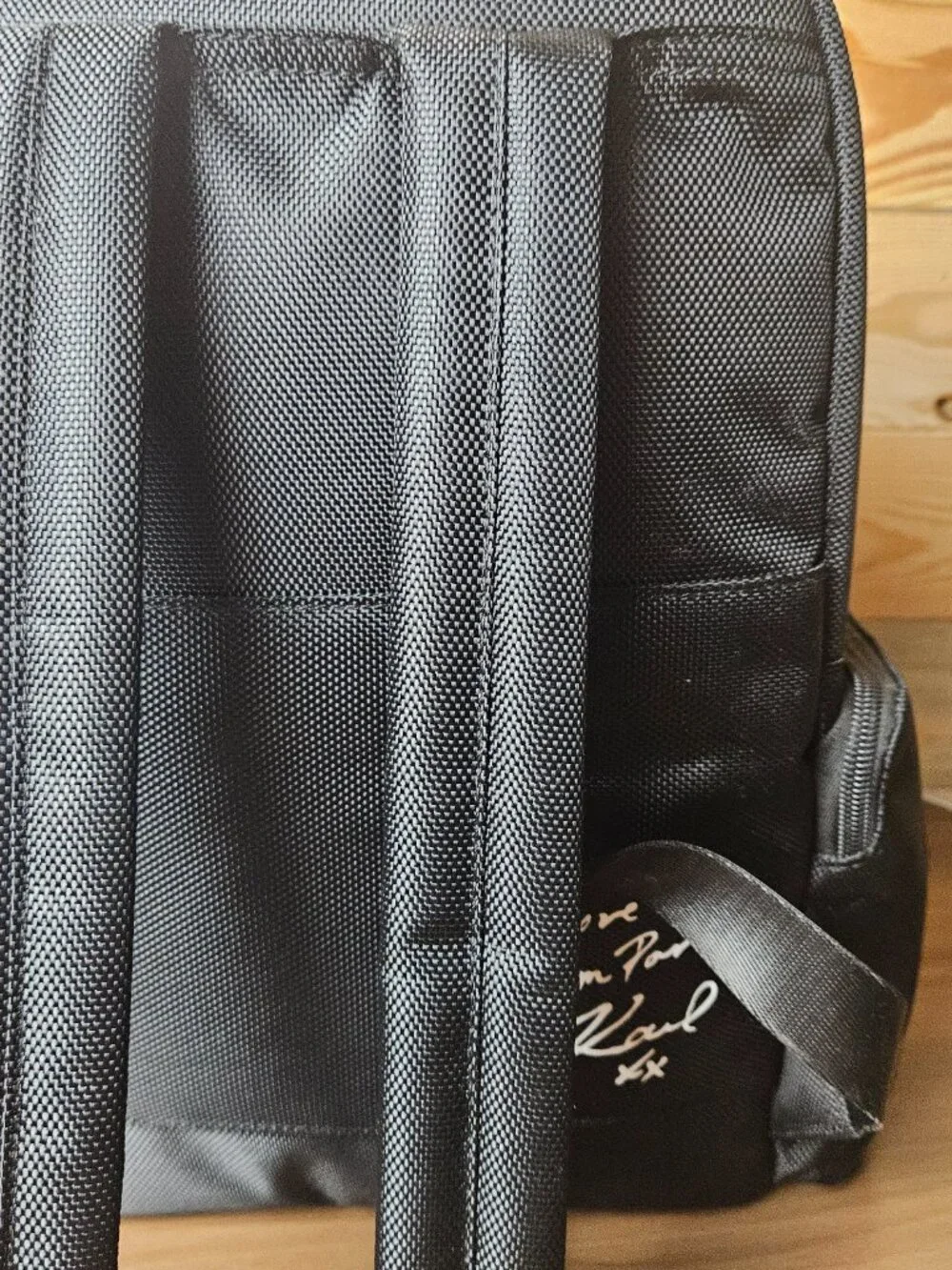 Awesome Karl Lagerfeld Paris Amour Black Nylon Backpack New W/Tags